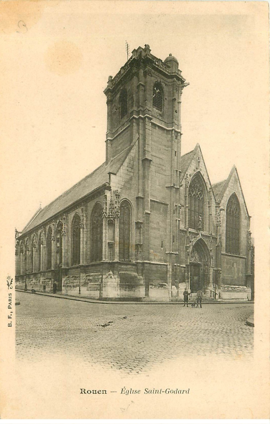 carte postale ancienne 76 ROUEN. Eglise Saint-Godard