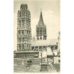 carte postale ancienne 76 ROUEN. Tours Cathédrale
