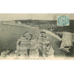 carte postale ancienne 76 ETRETAT. Chambre Demoiselles 1907