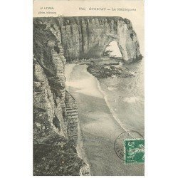 carte postale ancienne 76 ETRETAT. La Maneporte 1907