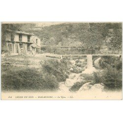 carte postale ancienne 06 MAGAGNOSC. Le Riou. Maçon et constrution d'une maison