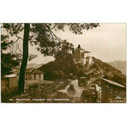 carte postale ancienne 06 MENTON. Couvent de l'Annonciade. Carte Photo écrite