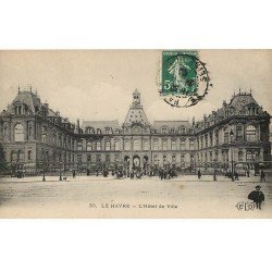 carte postale ancienne 76 ROUEN. Hôtel de Ville 1908