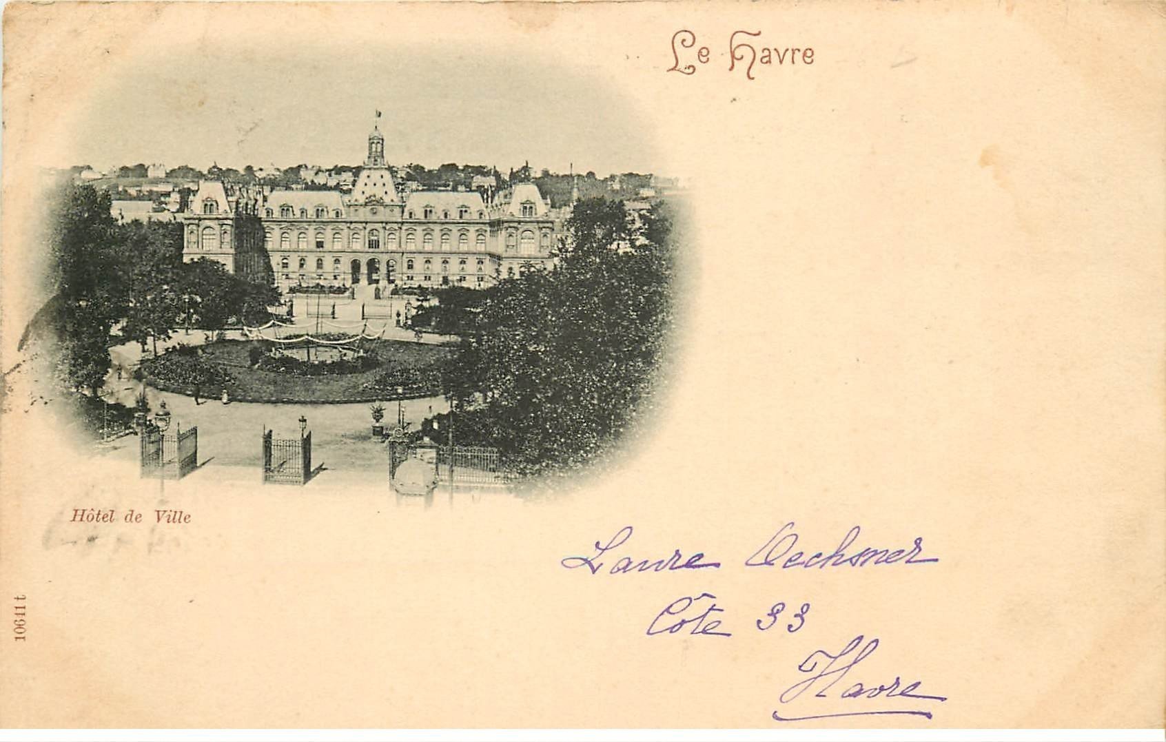carte postale ancienne 76 ROUEN. Hôtel de Ville 1900