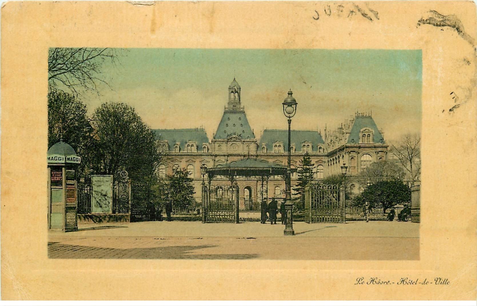 carte postale ancienne 76 ROUEN. Hôtel de Ville 1912