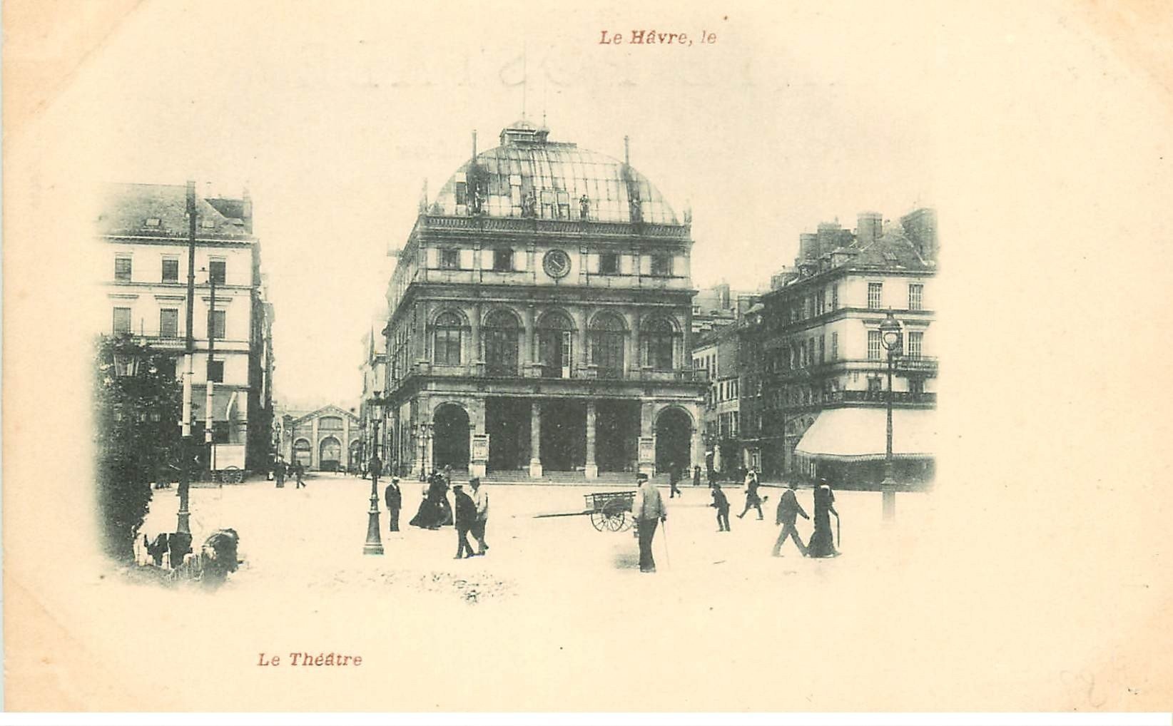 carte postale ancienne 76 ROUEN. Le Théâtre vers 1900