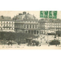 carte postale ancienne 76 ROUEN. Le Théâtre 1913