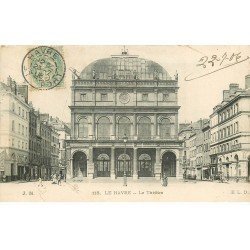 carte postale ancienne 76 ROUEN. Le Théâtre 1906