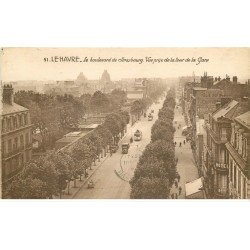 carte postale ancienne 76 ROUEN. Boulevard de Strasbourg 1904