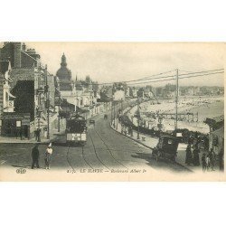 carte postale ancienne 76 ROUEN. Boulevard Albert Ier 1916