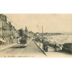 carte postale ancienne 76 ROUEN. Boulevard Albert Ier 1915