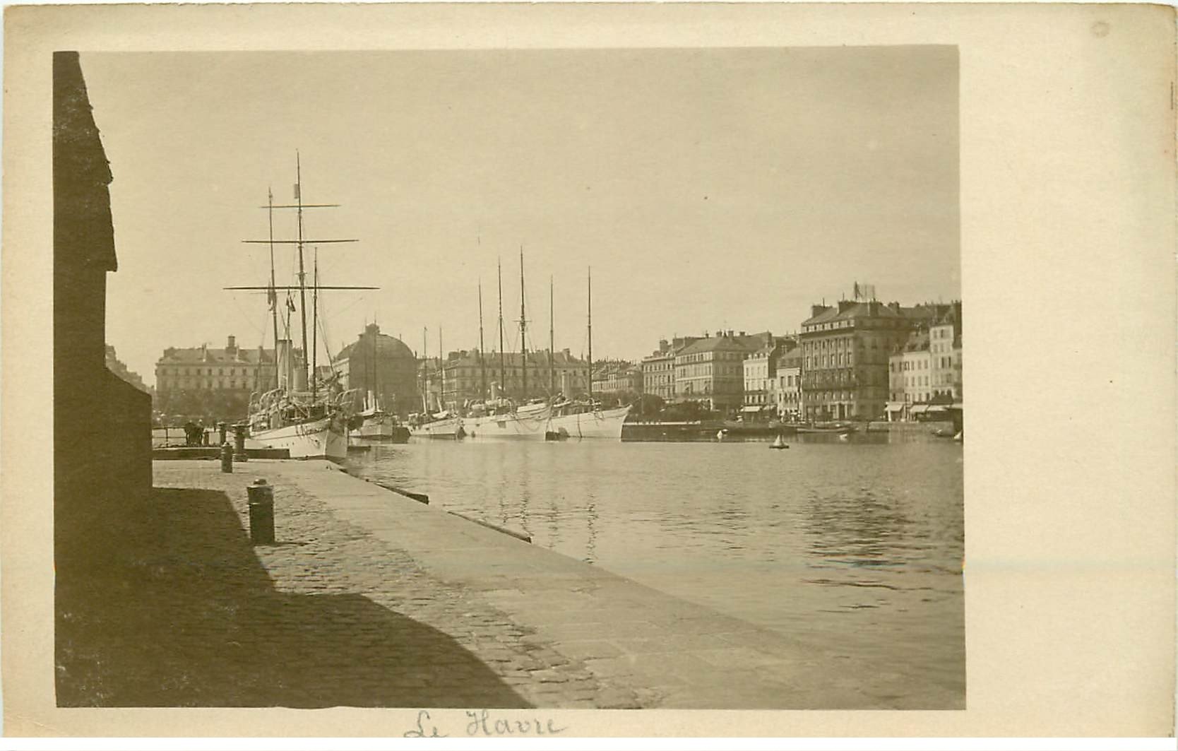 carte postale ancienne 76 ROUEN. Carte prototype pour carte postale. Voiliers Yachts