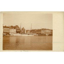 carte postale ancienne 76 ROUEN. Carte prototype pour carte postale. Yacht