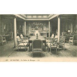 carte postale ancienne 76 ROUEN. Salon de Musique