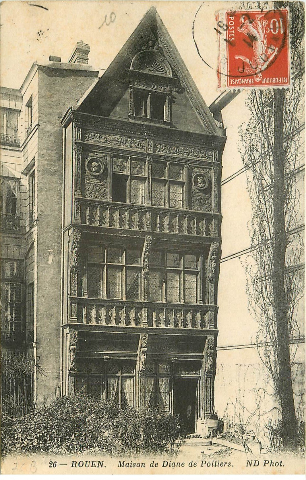 carte postale ancienne 76 ROUEN. Promotion : Maison Diane de Poitiers 1914