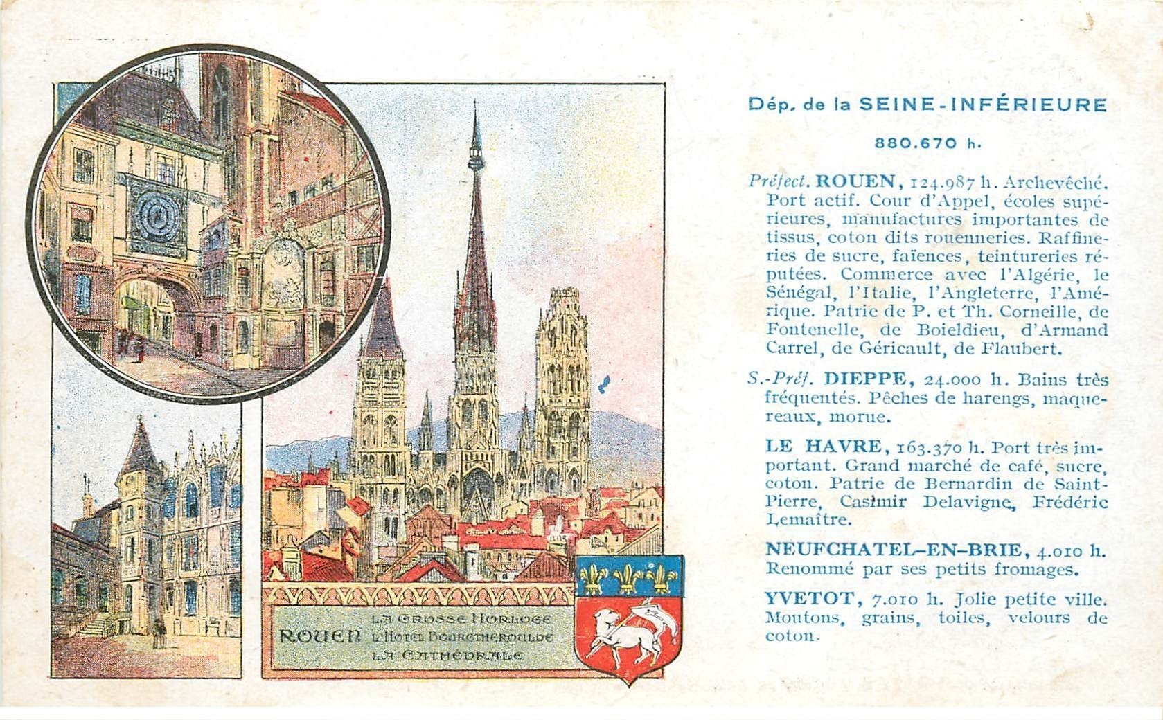 carte postale ancienne 76 ROUEN. Promotion : Département Seine-Inférieure. Pastilles Valda