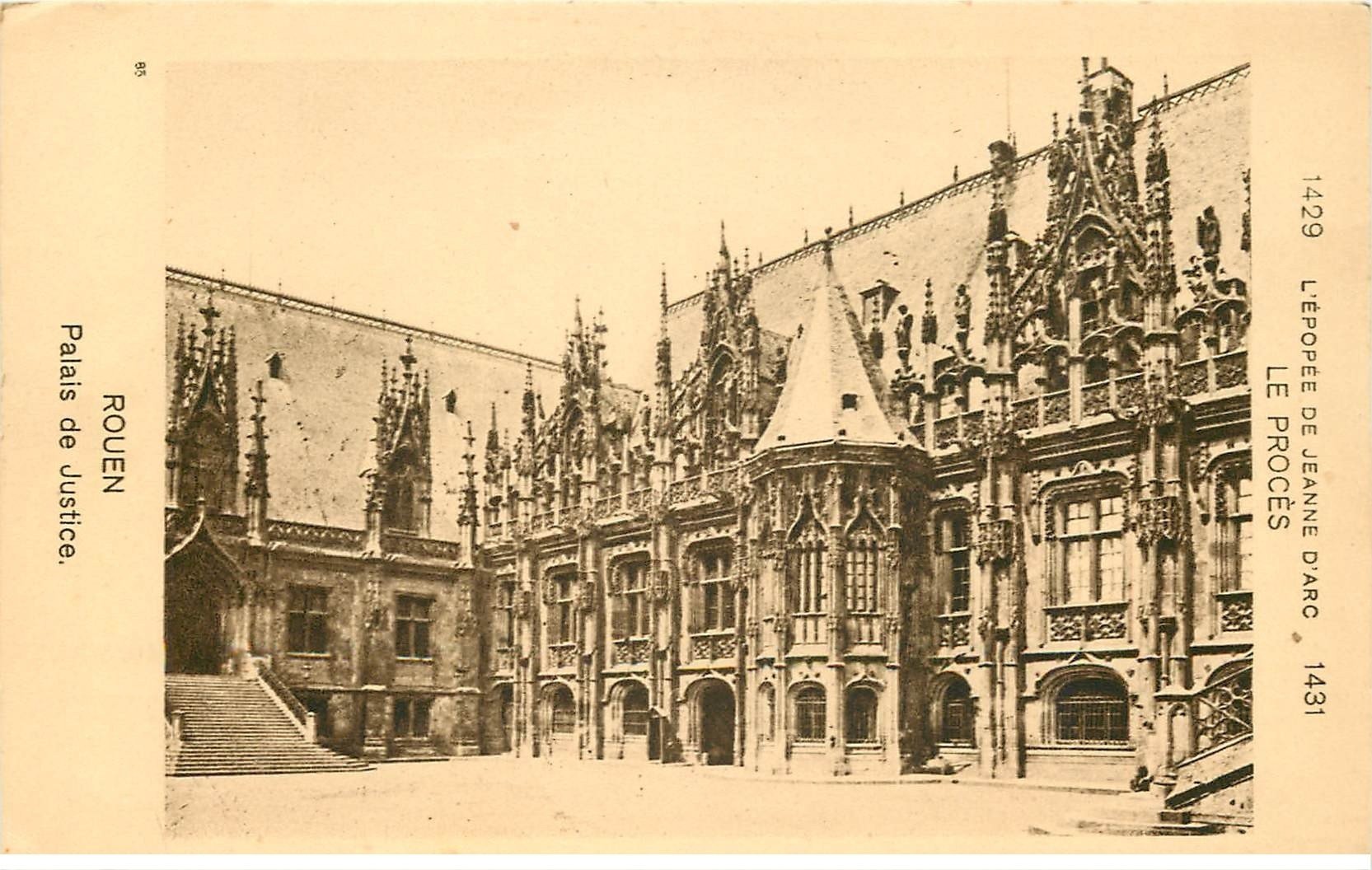 carte postale ancienne 76 ROUEN. Promotion : Palais de Justice Le Procès