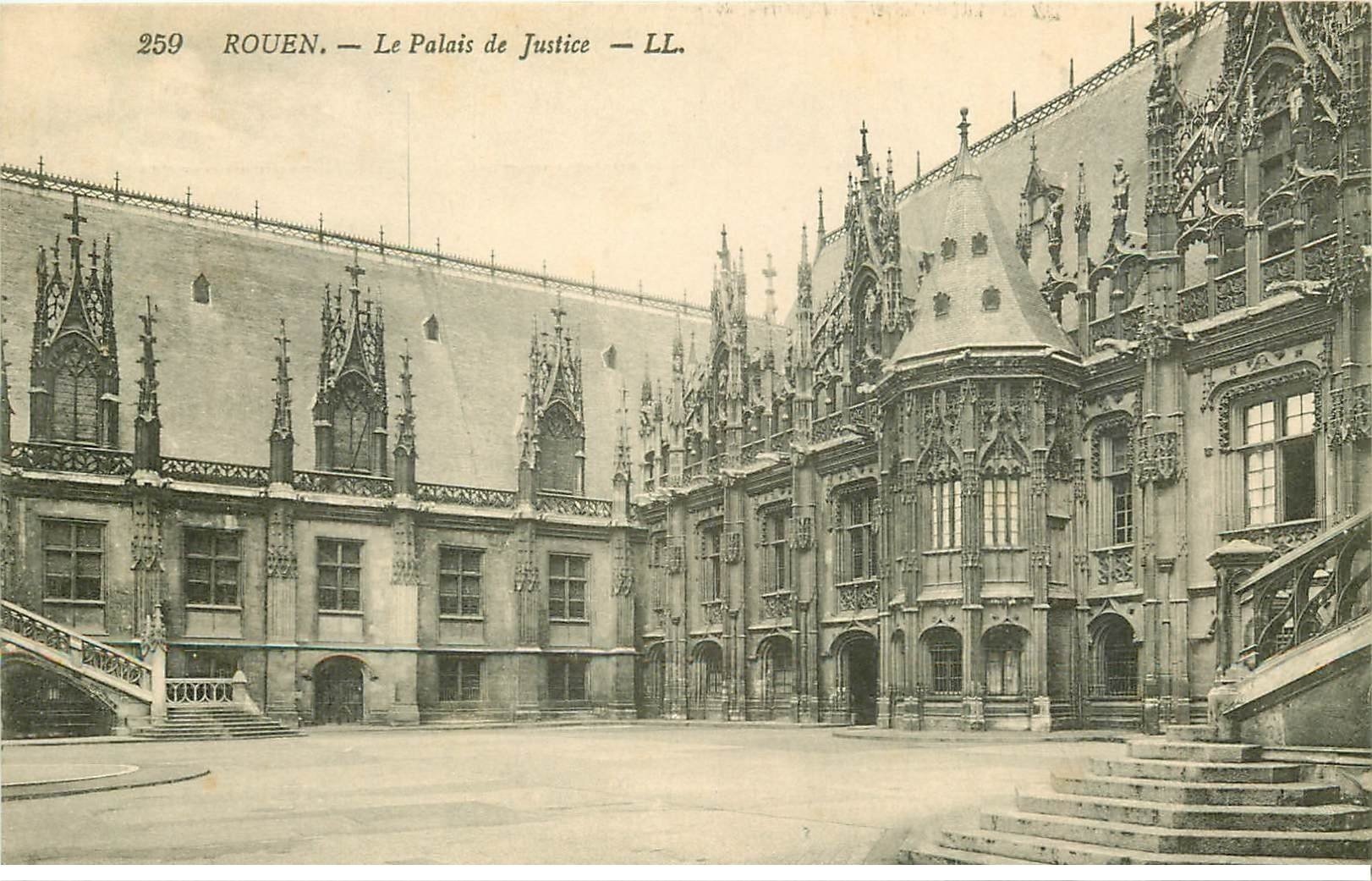 carte postale ancienne 76 ROUEN. Promotion : Palais de Justice Cour 259