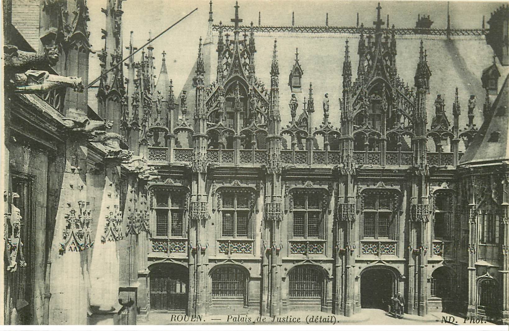 carte postale ancienne 76 ROUEN. Promotion : Palais de Justice Cour détail