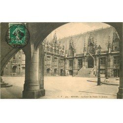 carte postale ancienne 76 ROUEN. Promotion : Palais de Justice Cour 1913