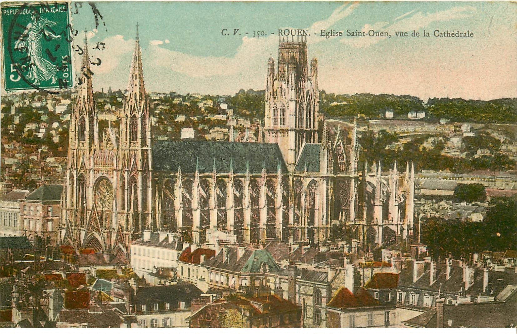 carte postale ancienne 76 ROUEN. Promotion : Cathédrale 1912
