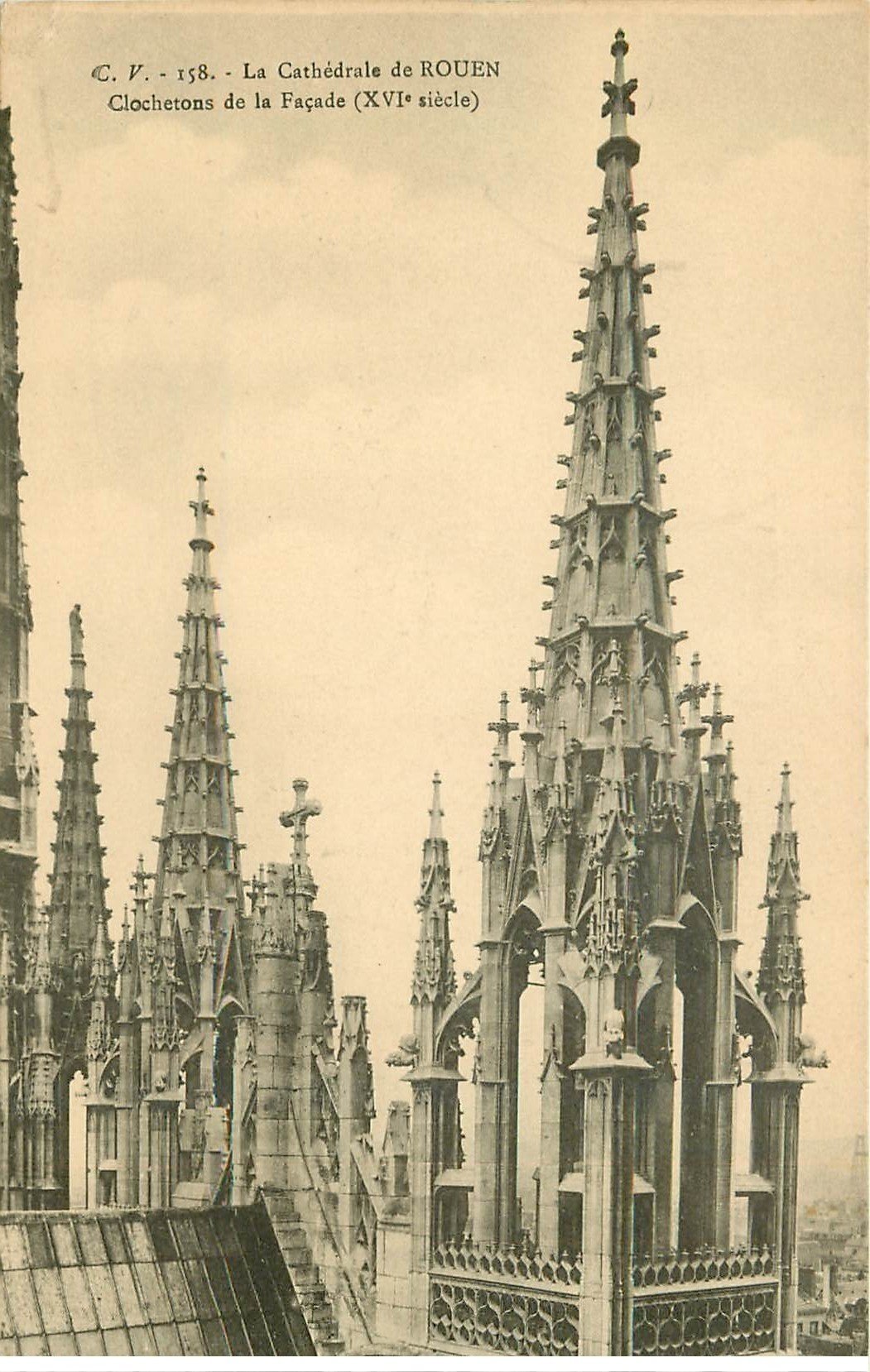 carte postale ancienne 76 ROUEN. Promotion : Cathédrale Clochetons