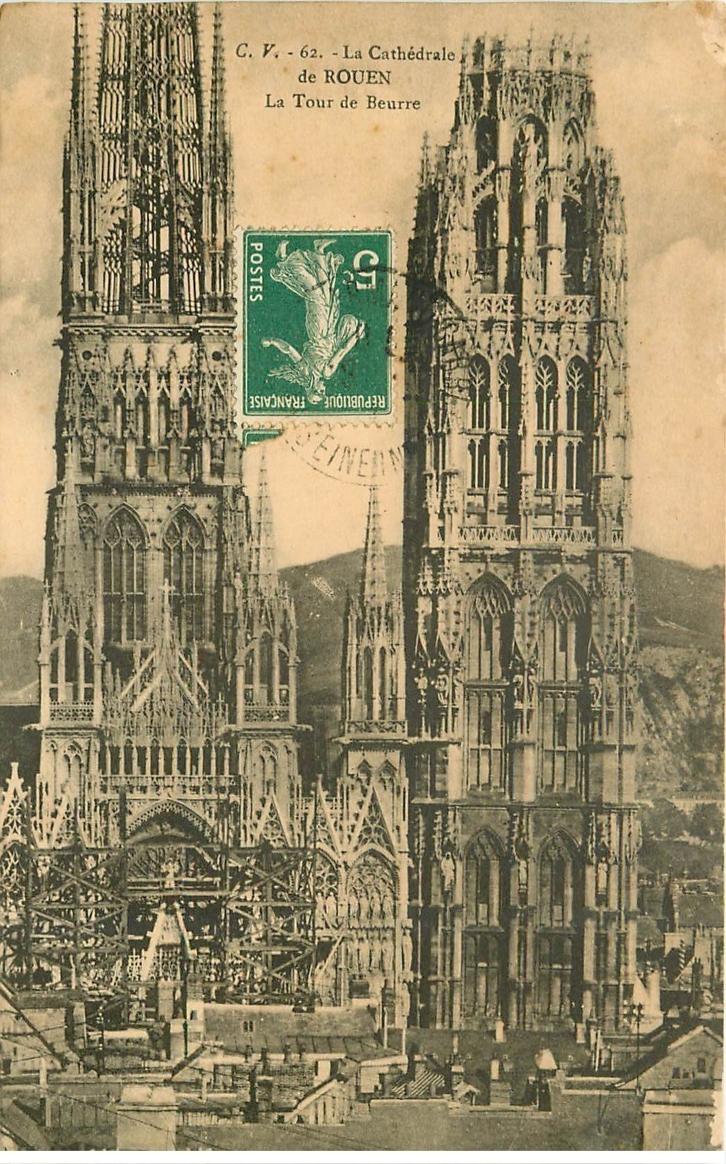 carte postale ancienne 76 ROUEN. Promotion : Cathédrale CV62