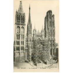 carte postale ancienne 76 ROUEN. Promotion : Cathédrale en rénovation