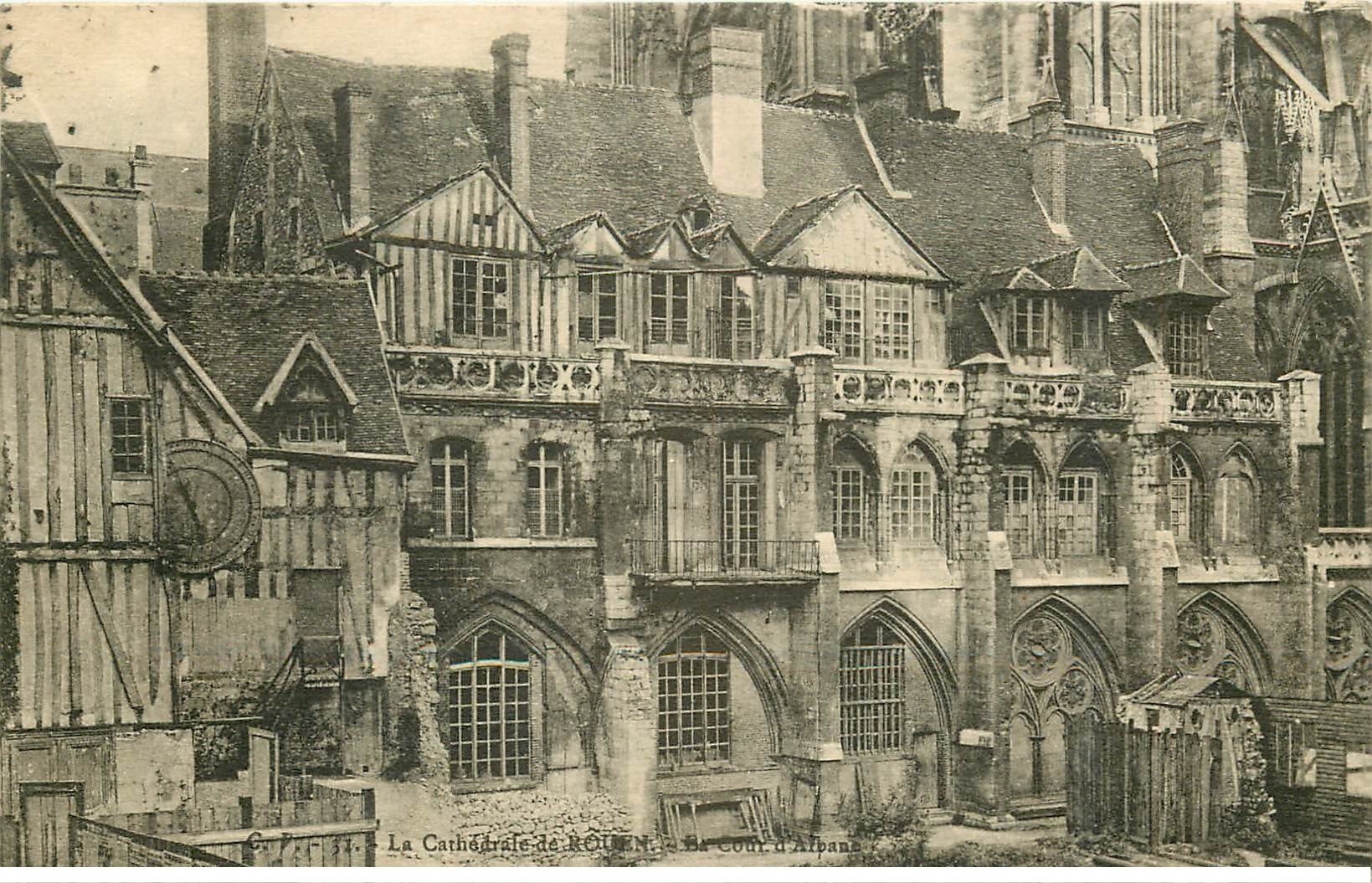 carte postale ancienne 76 ROUEN. Promotion : Cathédrale Cour Albane 1928