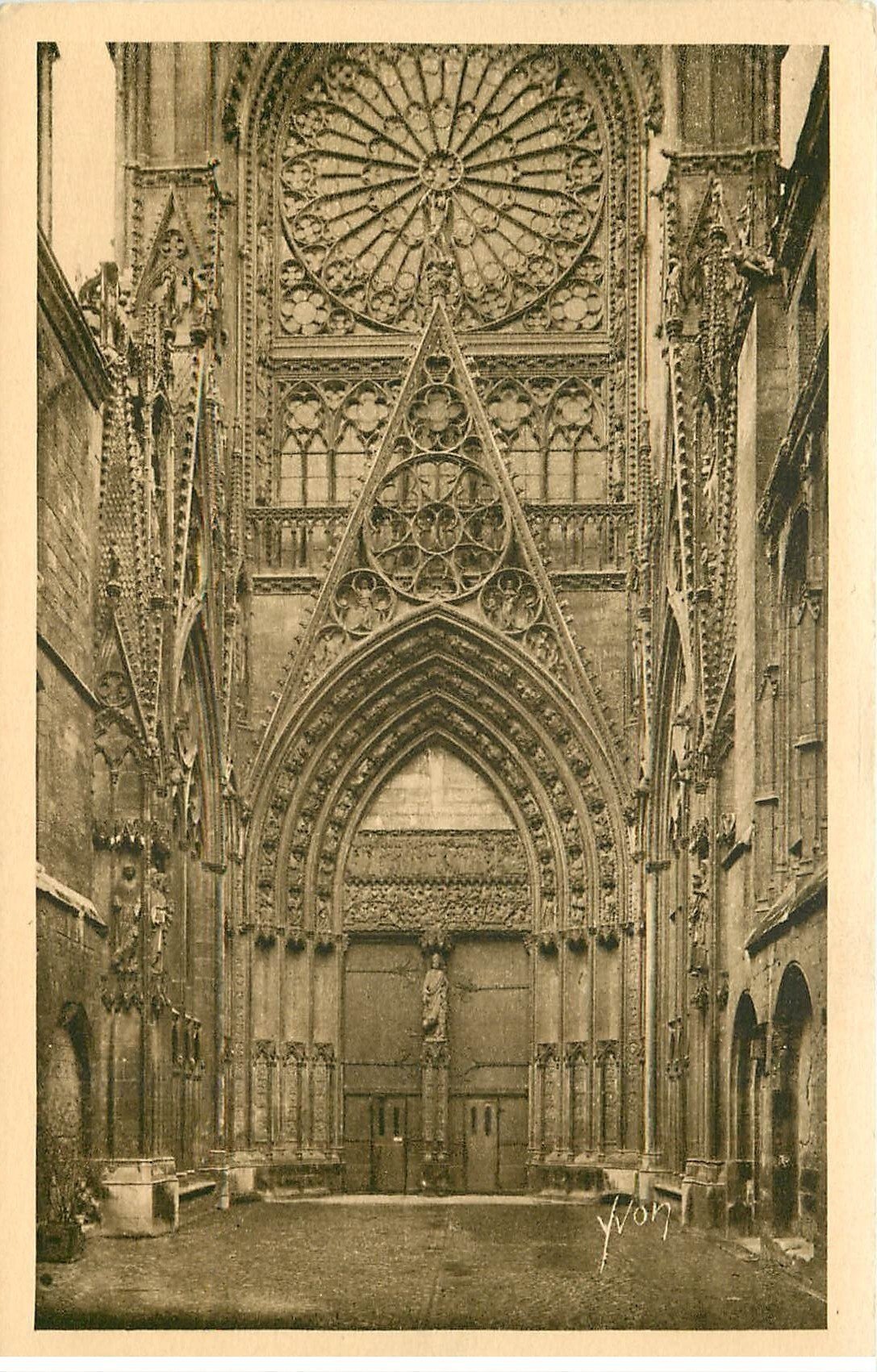 carte postale ancienne 76 ROUEN. Promotion : Cathédrale Cour des Libraires