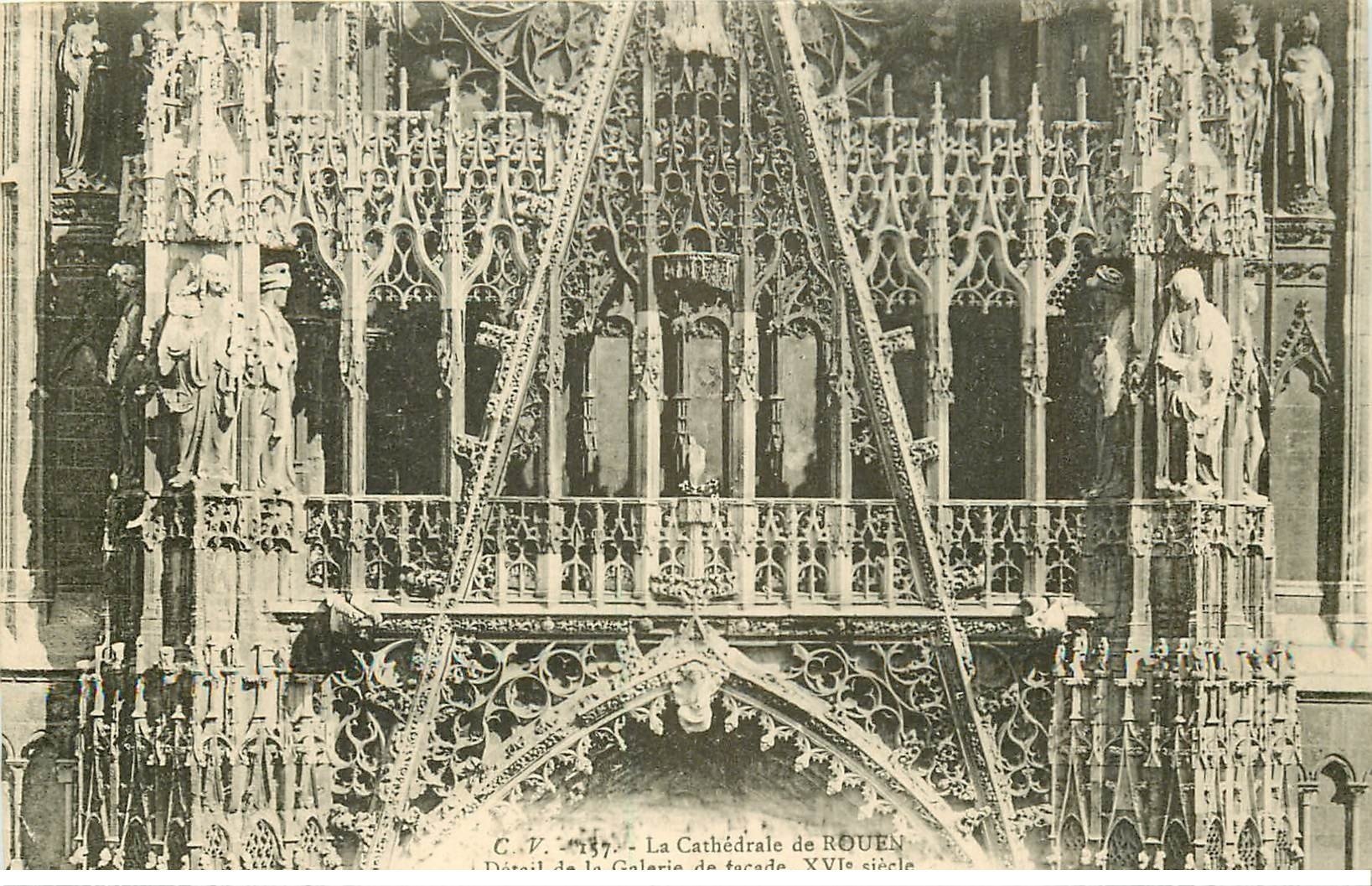 carte postale ancienne 76 ROUEN. Promotion : Cathédrale détail Galerie