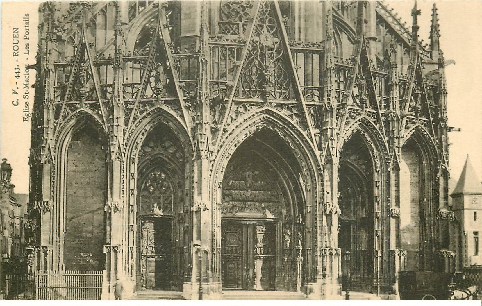 carte postale ancienne 76 ROUEN. Promotion : Cathédrale les Portails