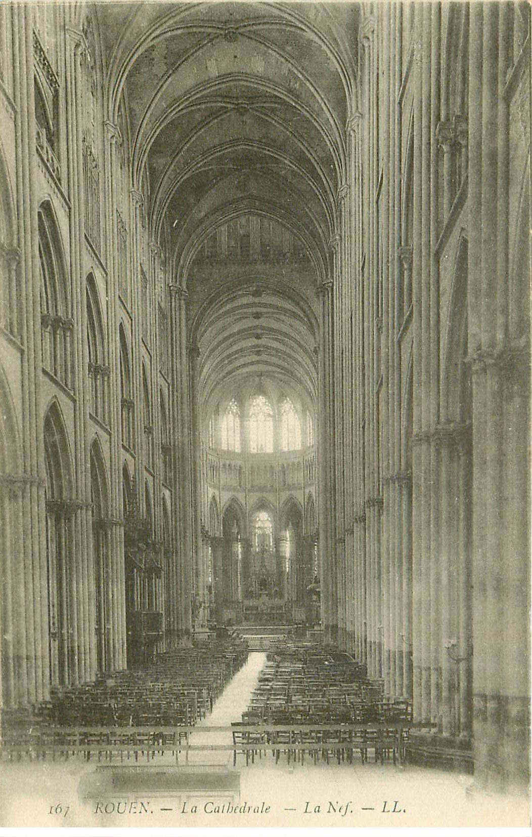 carte postale ancienne 76 ROUEN. Promotion : Cathédrale la Nef