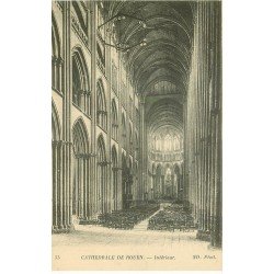 carte postale ancienne 76 ROUEN. Promotion : Cathédrale intérieur
