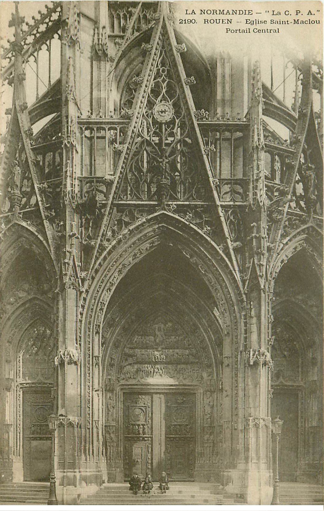carte postale ancienne 76 ROUEN. Promotion : Eglise Saint-Maclou Portail