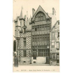 carte postale ancienne 76 ROUEN. Promotion : Eglise Saint-Maclou Presbytère. Affiche SUZE