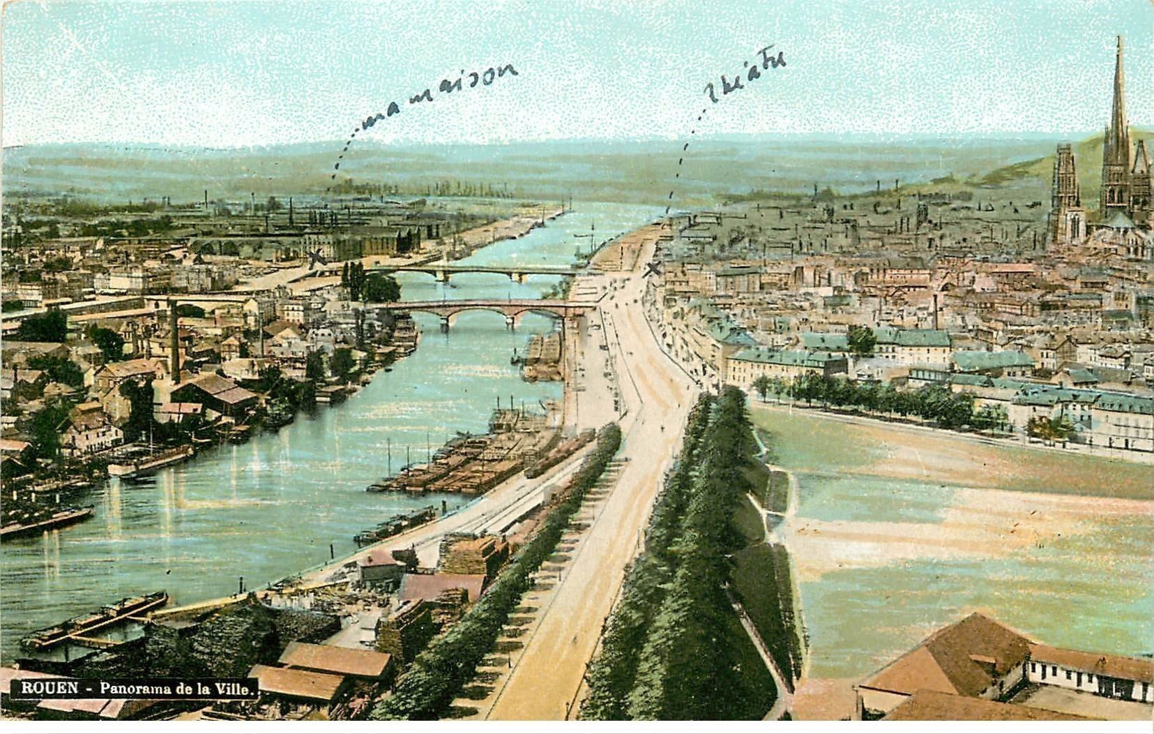 carte postale ancienne 76 ROUEN. Promotion : Panorama