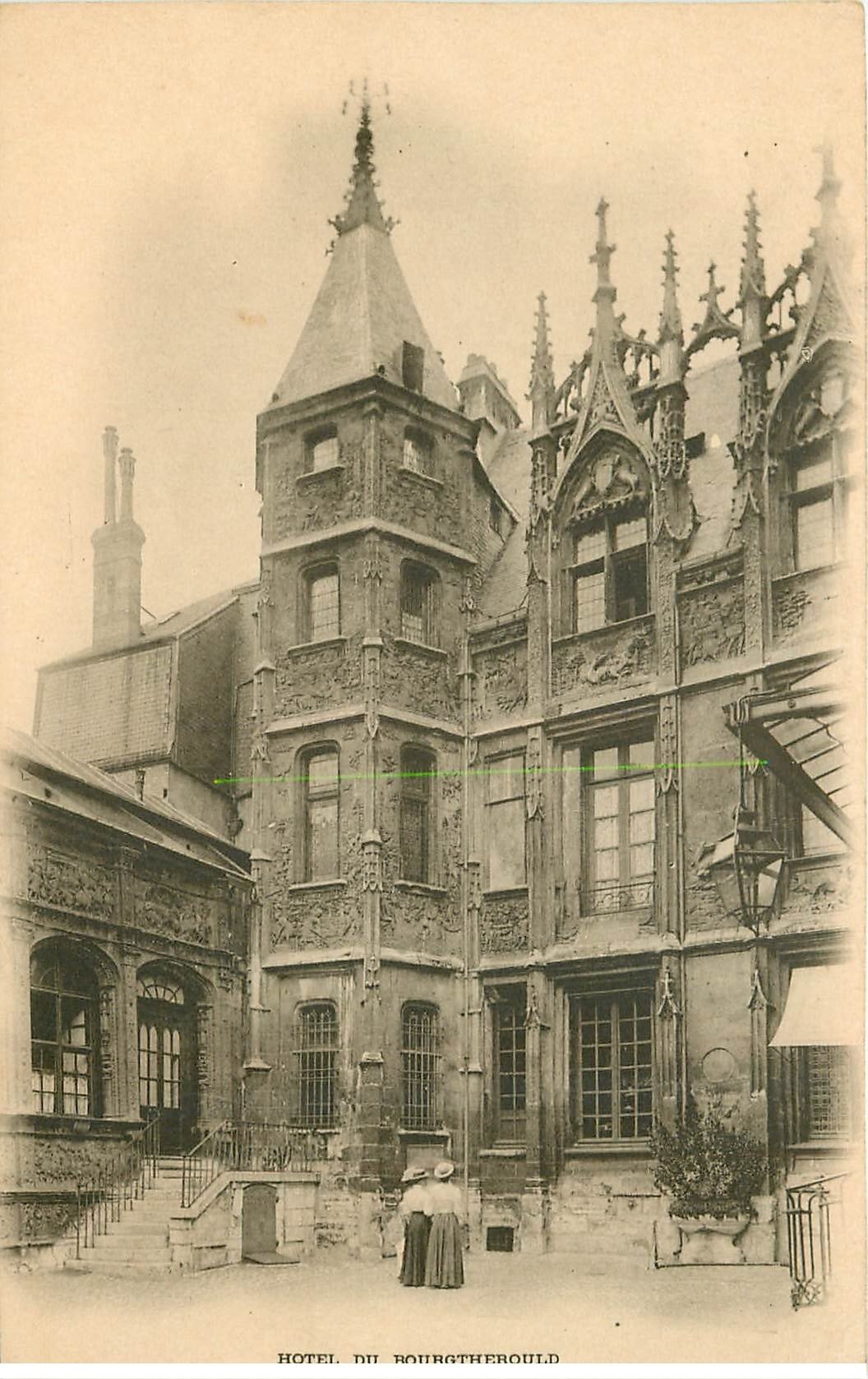 carte postale ancienne 76 ROUEN. Promotion : Hôtel Bourgtherould Carte prototype verso blanc uni