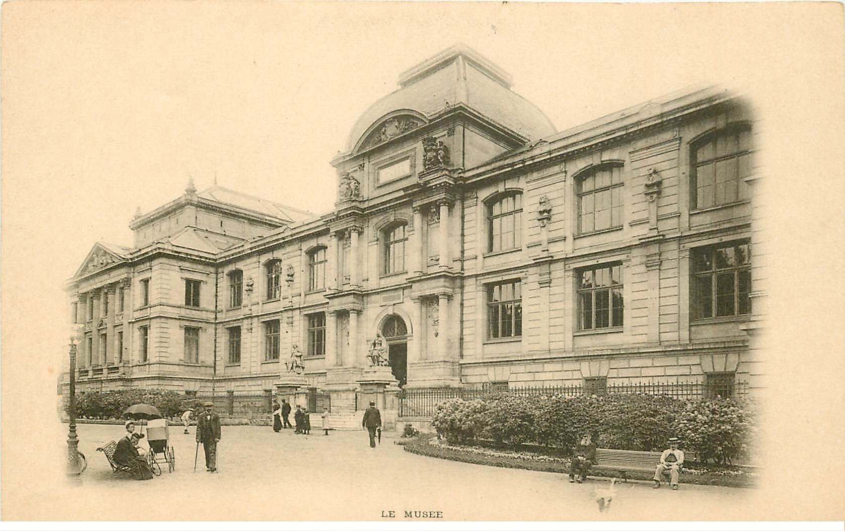 carte postale ancienne 76 ROUEN. Promotion : Le Musée. Carte prototype verso blanc uni