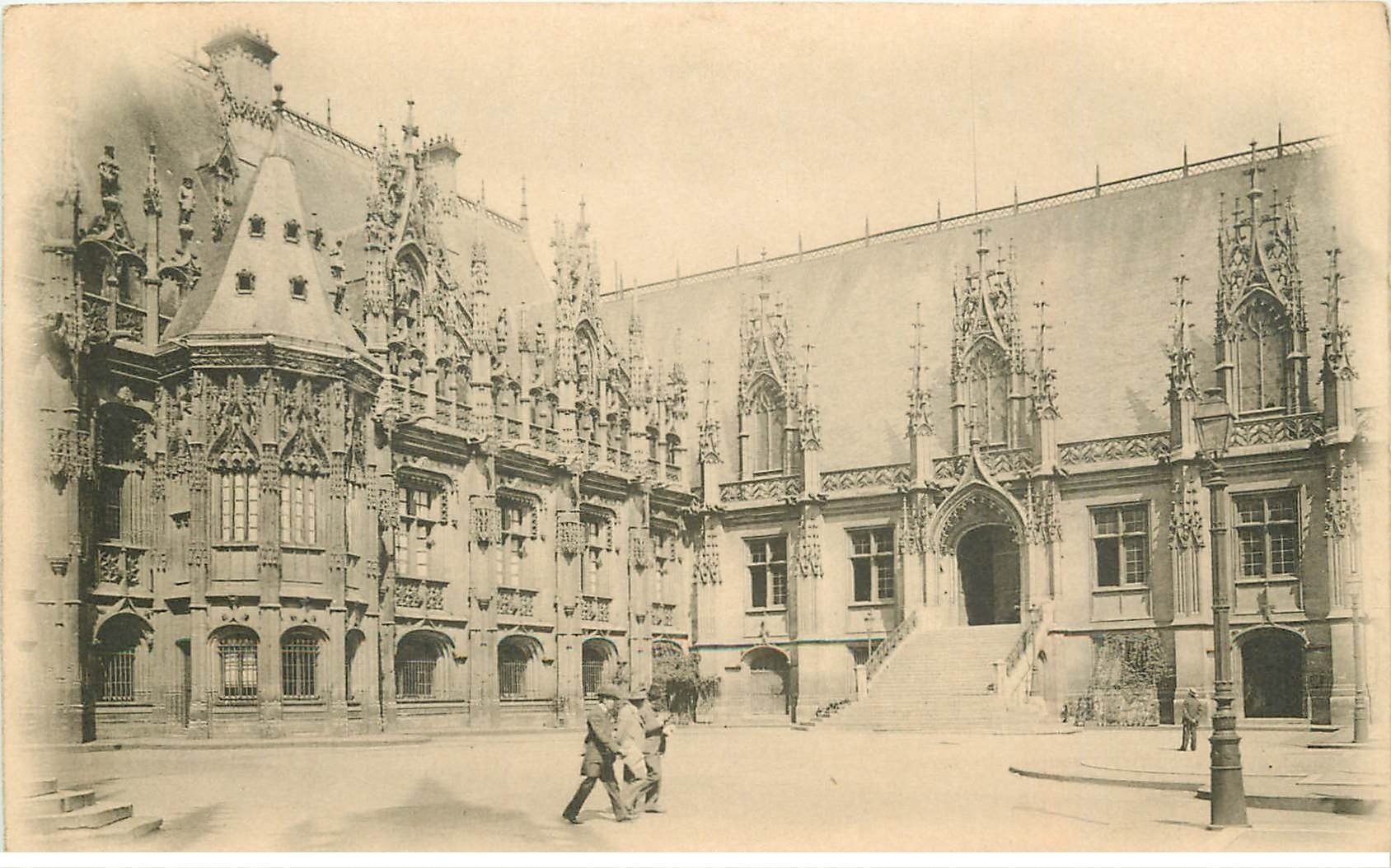 carte postale ancienne 76 ROUEN. Promotion : Palais Justice. Carte prototype verso blanc uni