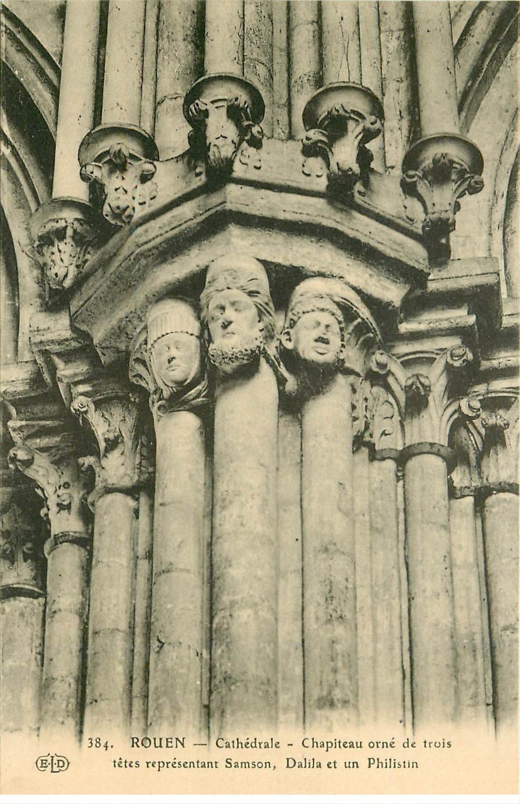 carte postale ancienne 76 ROUEN. Promotion : Cathédrale hapiteau 384