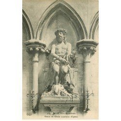 carte postale ancienne 76 ROUEN. Promotion : Cathédrale Statue Christ