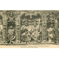 carte postale ancienne 76 ROUEN. Promotion : Cathédrale Statue Jabob et Philippe