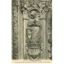 carte postale ancienne 76 ROUEN. Promotion : Cathédrale Statue Soubassement 110