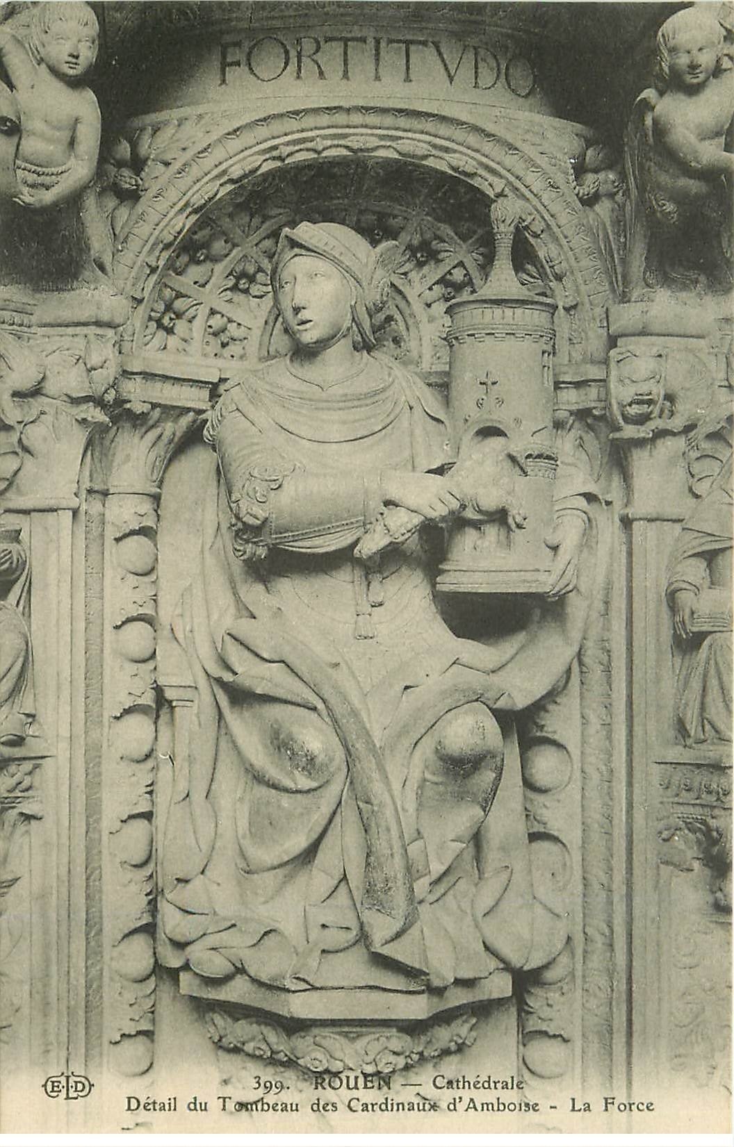 carte postale ancienne 76 ROUEN. Promotion : Cathédrale Tombeau la Force