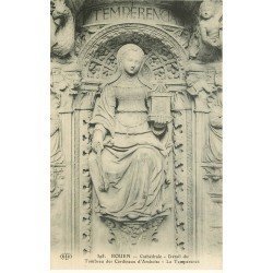 carte postale ancienne 76 ROUEN. Promotion : Cathédrale Tombeau La Tempérence