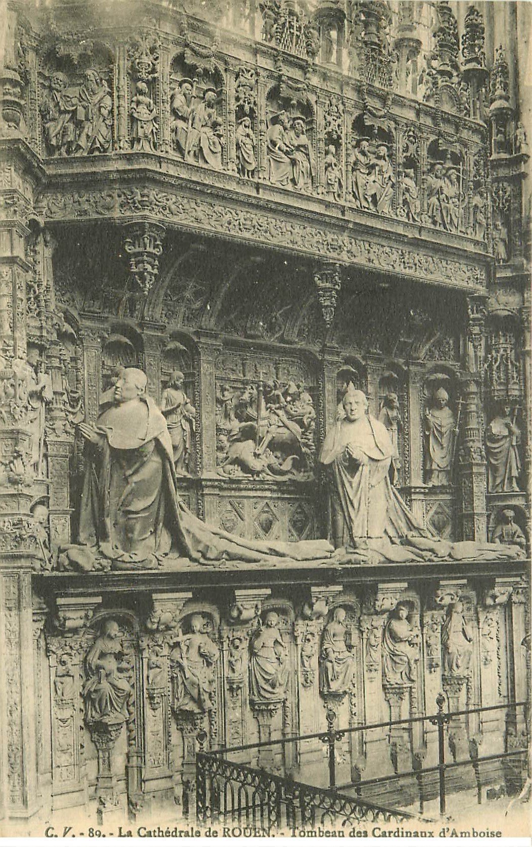 carte postale ancienne 76 ROUEN. Promotion : Cathédrale Tombeau Cardinaux Amboise