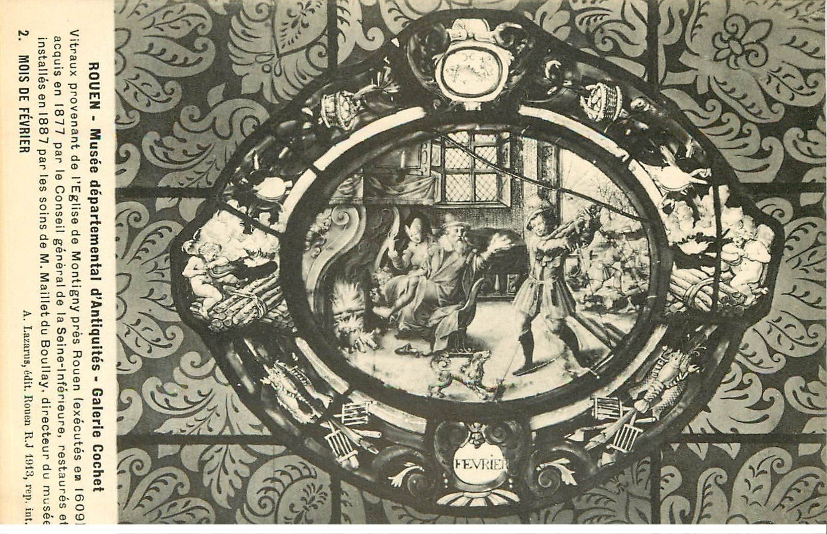 carte postale ancienne 76 ROUEN. Promotion : Musée Galerie Cochet Février