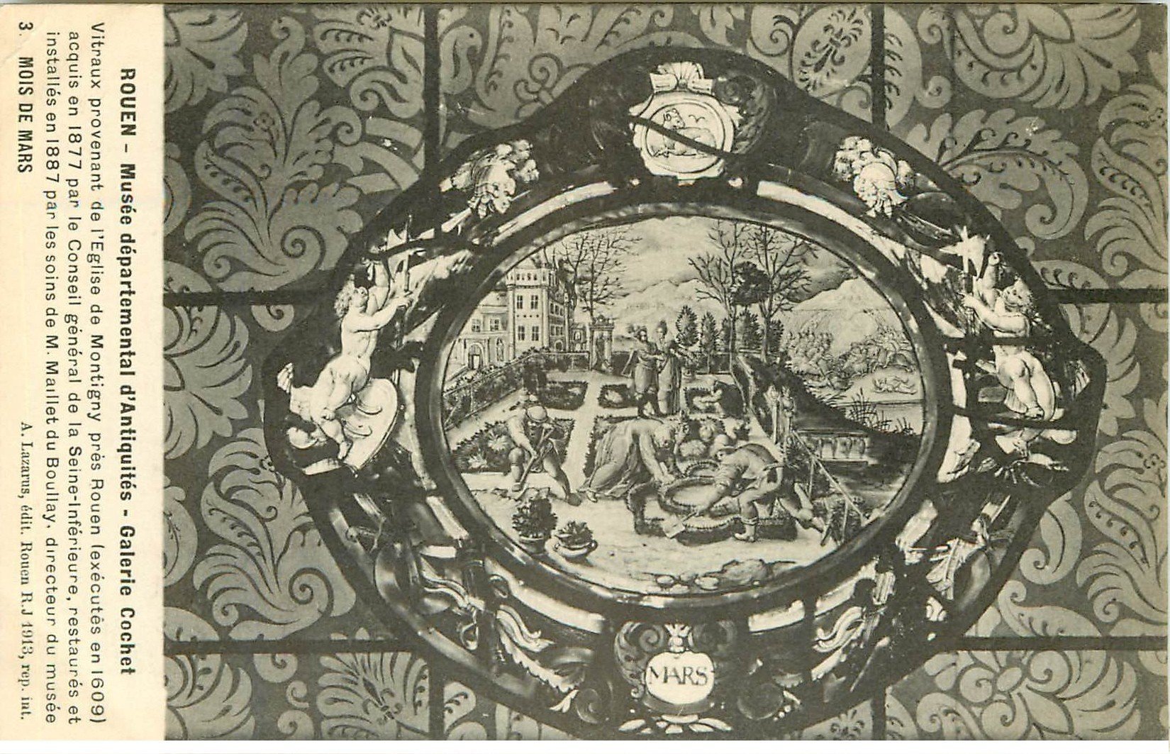 carte postale ancienne 76 ROUEN. Promotion : Musée Galerie Cochet Mars