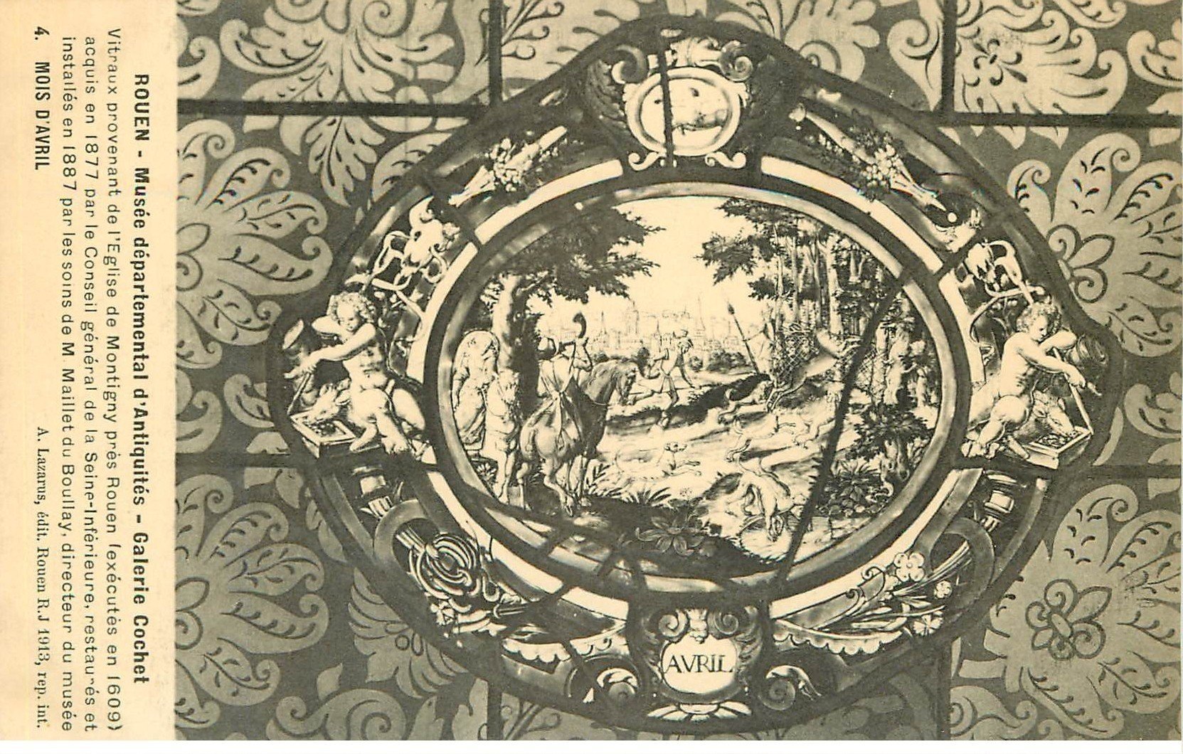 carte postale ancienne 76 ROUEN. Promotion : Musée Galerie Cochet Avril